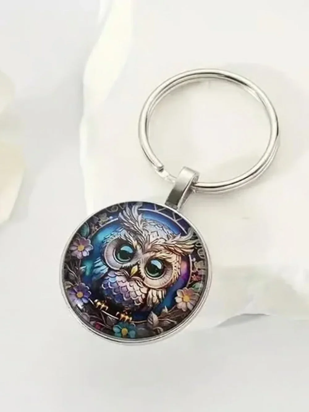 Stainless Steel OWL Keyring Keychain Accessory